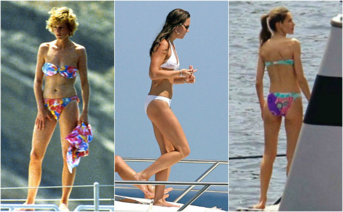 Lady D., Kate Middleton e Letizia Ortiz in bikini