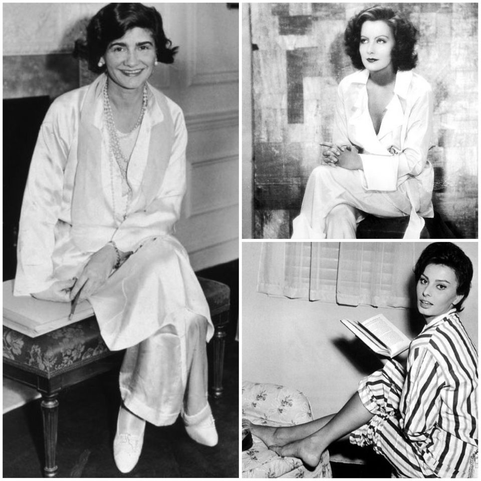 Coco Chanel, Greta Garbo e Sophia Loren in Pigiama