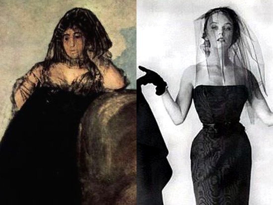 Goya, Manola 1820 ca - Balenciaga 1950s