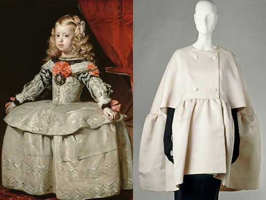 Velzasquez L'infanta Margherita 1660 - Balenciaga Cappa 1963