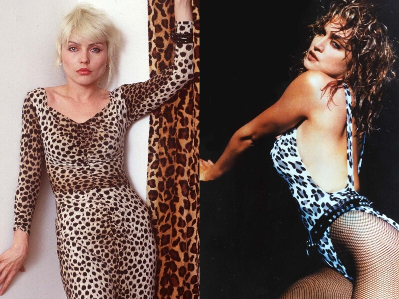 madonna e debbie harry in leopardato