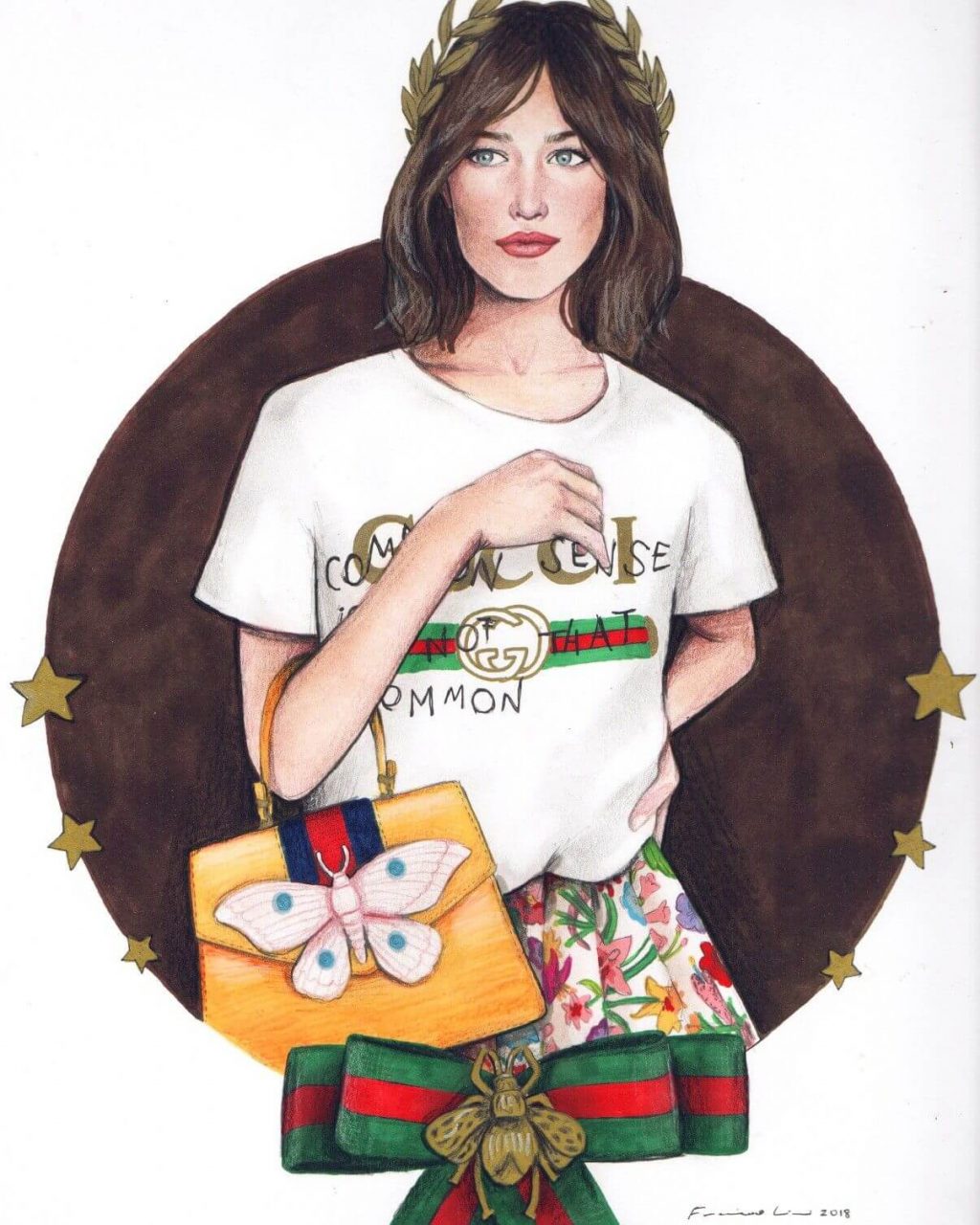 illustrazione campagna gucci