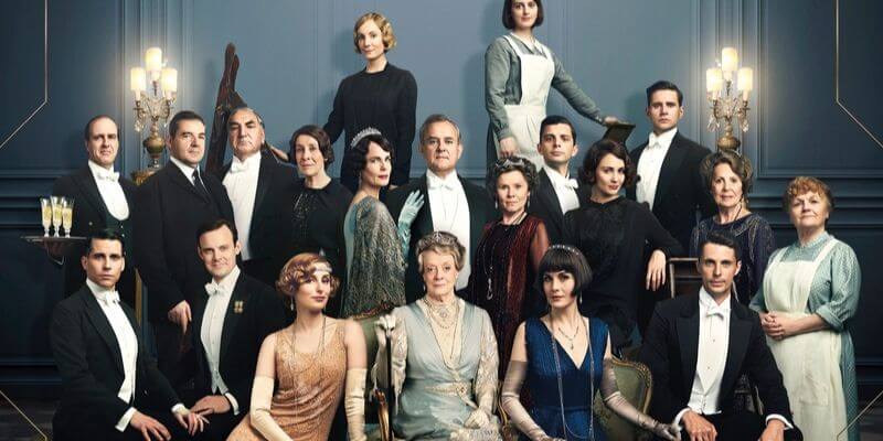 il cast di downton abbey in dress code white tie