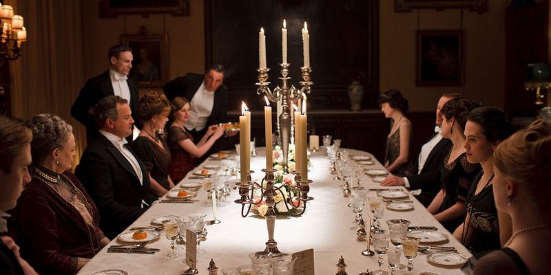 cena al lume di candela downton abbey