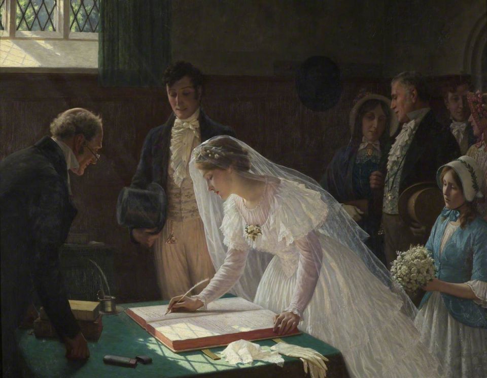 Leighton, Edmund Blair, 1852-1922; The Wedding Register